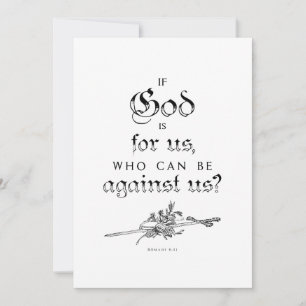 Wenn Gott ist für uns Bibel Zitat Grußkarte Feiertagskarte