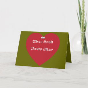 Wenn Haken auf Slice Valentinenkarte trifft. Feiertagskarte