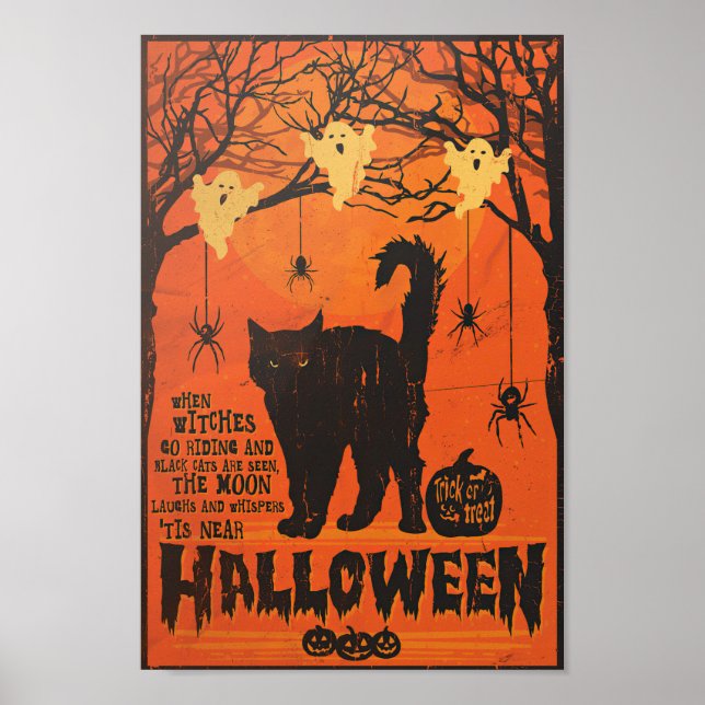 Wenn Hexen reiten und schwarze Katzen gesehen werd Poster (Vorne)