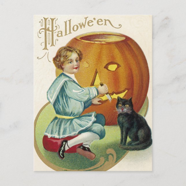 Wenn Hexen zu Halloween ablegen Postkarte (Vorderseite)