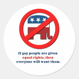 Wenn homosexuelle Menschen gleiche Rechte bekommen Runder Aufkleber