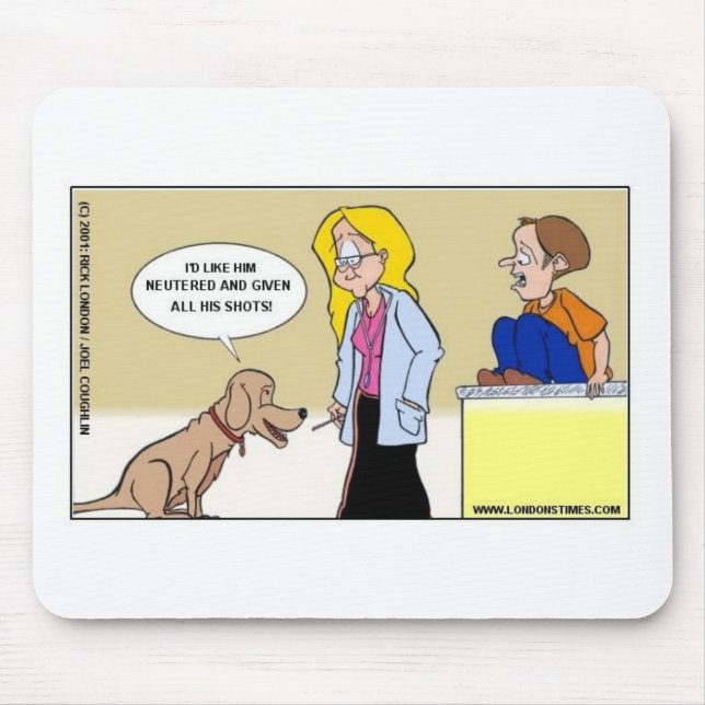 Wenn Hunde oder die Meister lustige Geschenke & T- Mousepad (Vorne)