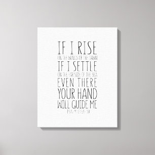 Wenn ich auf den Flügeln der Morgendämmerung aufst Leinwanddruck