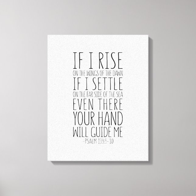 Wenn ich auf den Flügeln der Morgendämmerung aufst Leinwanddruck (Vorderseite)