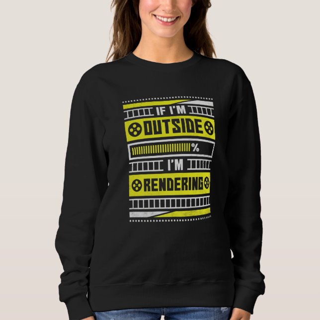 Wenn ich außerhalb bin, werde ich den Video-Editor Sweatshirt (Vorderseite)