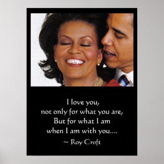 WENN ICH BEI IHNEN BIN, BARACK & MICHELLE OBAMA POSTER