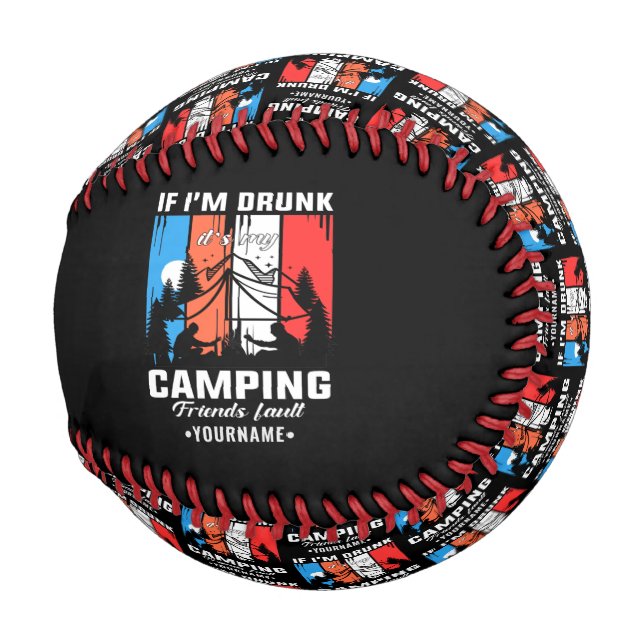 Wenn ich Betrunken bin, ist mein Camping Friends F Baseball (Rückseite Links)