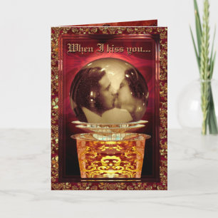 Wenn ich dich küsse, kannst du individuell einstel feiertagskarte