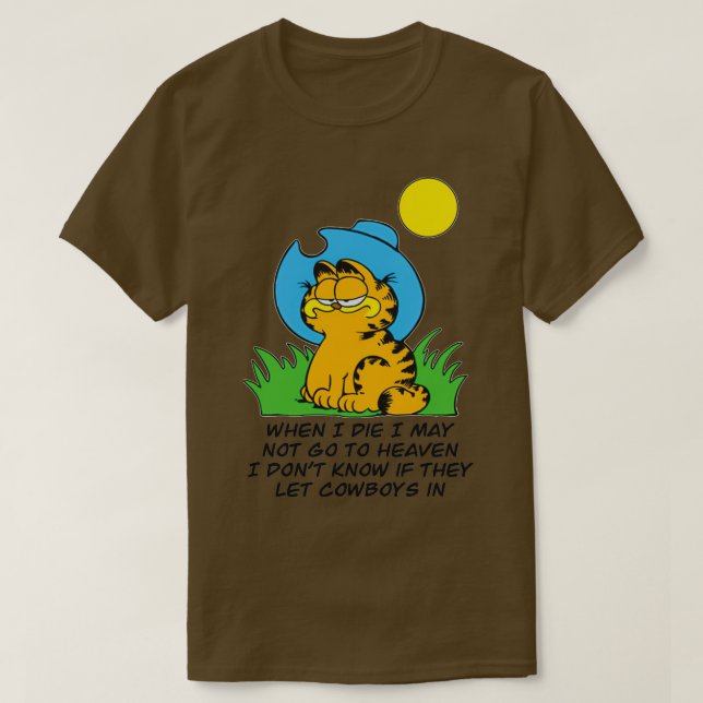 Wenn ich die, kann ich GarfieldGarfield Cowboy T-Shirt (Design vorne)