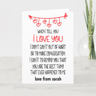 Wenn ich dir sage, dass ich dich liebe feiertagskarte