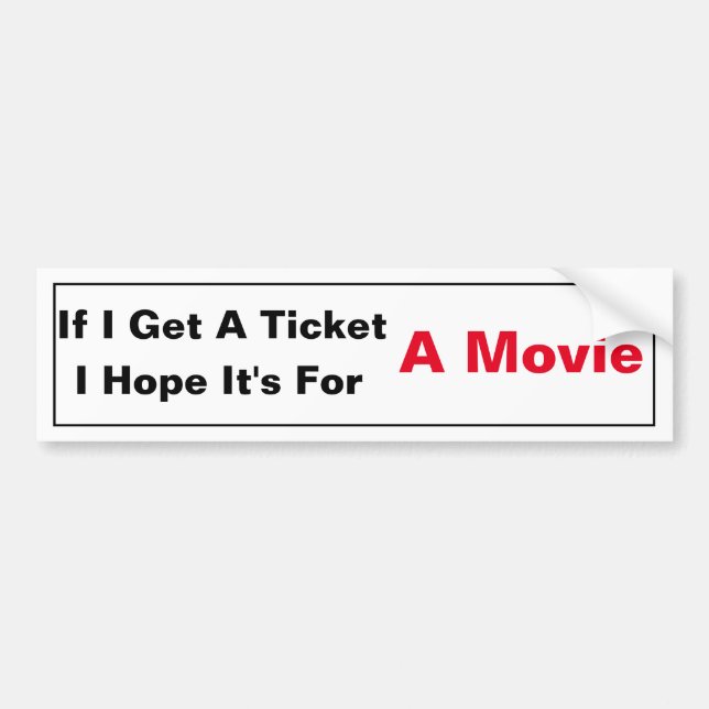 Wenn ich ein Ticket bekomme.. Autoaufkleber (Vorne)