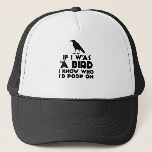 Wenn ich ein Vogel wäre, weiß ich, auf wen ich G Truckerkappe