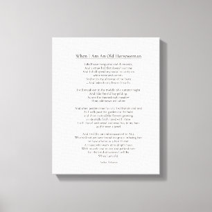 Wenn ich eine alte Horsefrau bin III Leinwanddruck