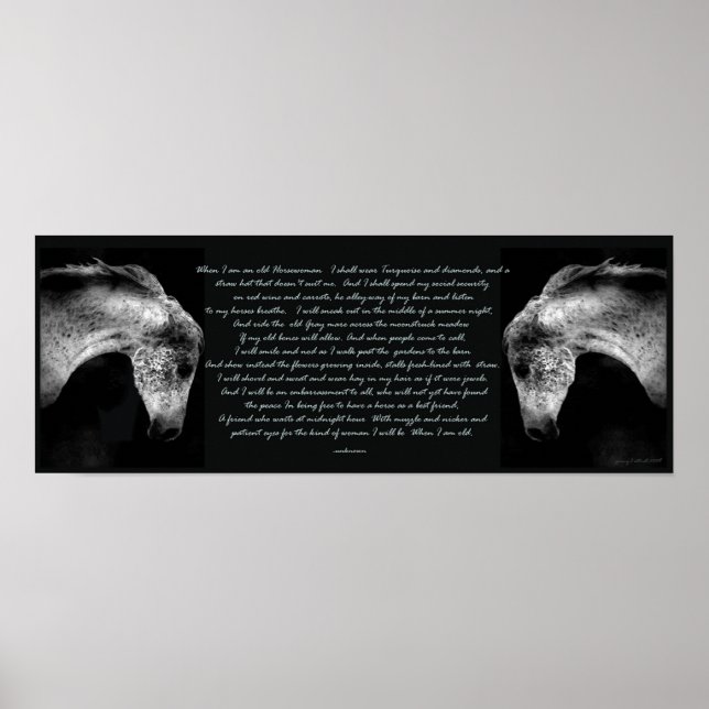 Wenn ich eine alte Horsefrau bin Print Poster (Vorne)