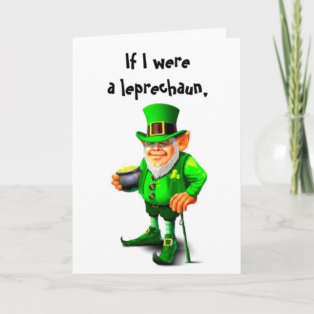 WENN ICH EINE LEPRECHAUN-LIEBE WAR KARTE (Vorderseite)