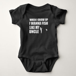 WENN ICH ERWACHSENE, WILL ICH WIE MEIN ONKEL FISCH BABY STRAMPLER