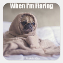 Wenn ich flaring Fibromyalgie-Aufkleber bin