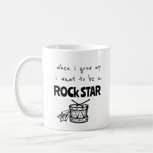 Wenn ich groß bin Rockstar-Kaffeetasse Kaffeetasse