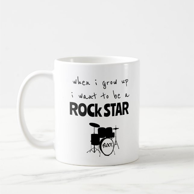 Wenn ich groß bin Rockstar-Kaffeetasse Kaffeetasse (Links)