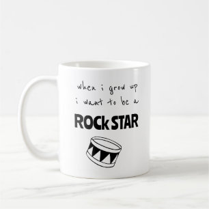 Wenn ich groß bin Rockstar-Kaffeetasse Kaffeetasse