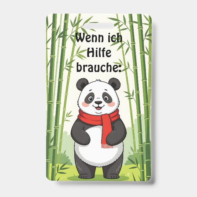 "Wenn ich Hilfe brauche:" Ausweis (Vorderseite)