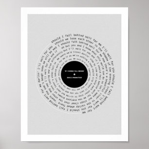 Wenn ich hinter Lyric fallen sollte Poster