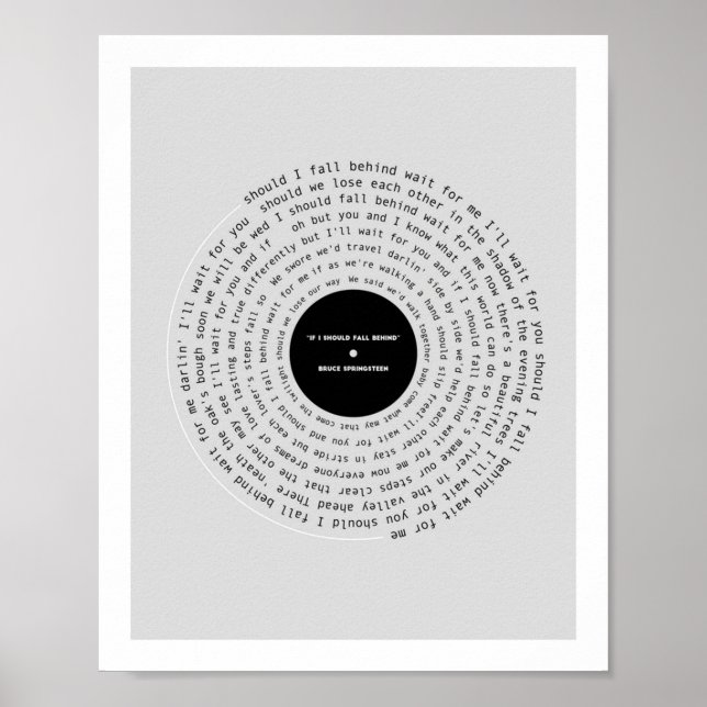 Wenn ich hinter Lyric fallen sollte Poster (Vorne)