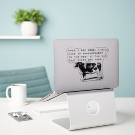 Wenn ich Kühe sehen, die speziell geschnitten Viny Aufkleber