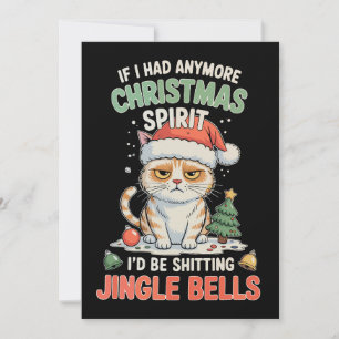 Wenn ich mehr Weihnachtsgeist hätte, Katze Jingle Feiertagskarte