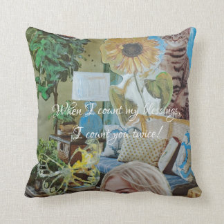 Wenn ich meine Segnungen zähle, zähle ich dich zwe Kissen