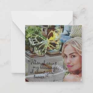 Wenn ich meine Segnungen zähle, zähle ich dich zwe Mitteilungskarte