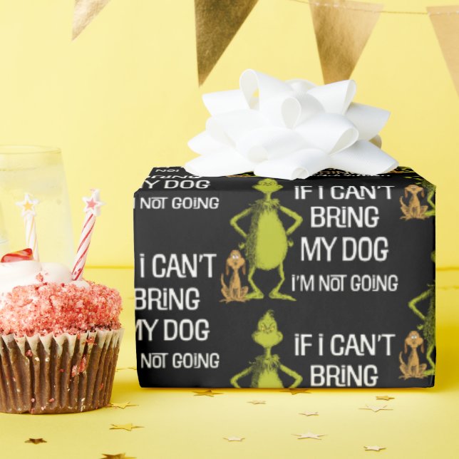 Wenn ich meinen Hund nicht mitbringen kann, komme  Geschenkpapier (Geburtstagsparty)