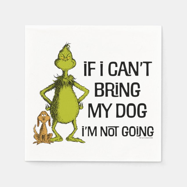 Wenn ich meinen Hund nicht mitbringen kann, komme  Serviette (Vorderseite)