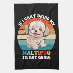 Wenn ich meinen Maltipoo-Hund nicht mitbringen kan Geschirrtuch
