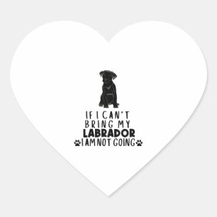 Wenn ich meinen schwarzen Labrador Hund nicht mitb Herz-Aufkleber