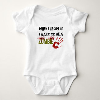 WENN ICH MICH AUFWACHSE, WOLLEN Sie, UM EIN ZOMBIE Baby Strampler