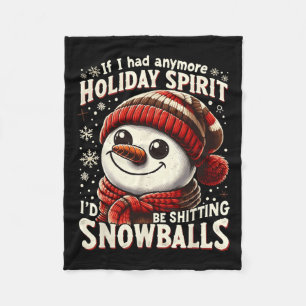 Wenn ich noch mehr Urlaub Geist Weihnachtsschnee G Fleecedecke