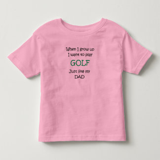 Wenn ich nur Golftext aufwachse Kleinkind T-shirt