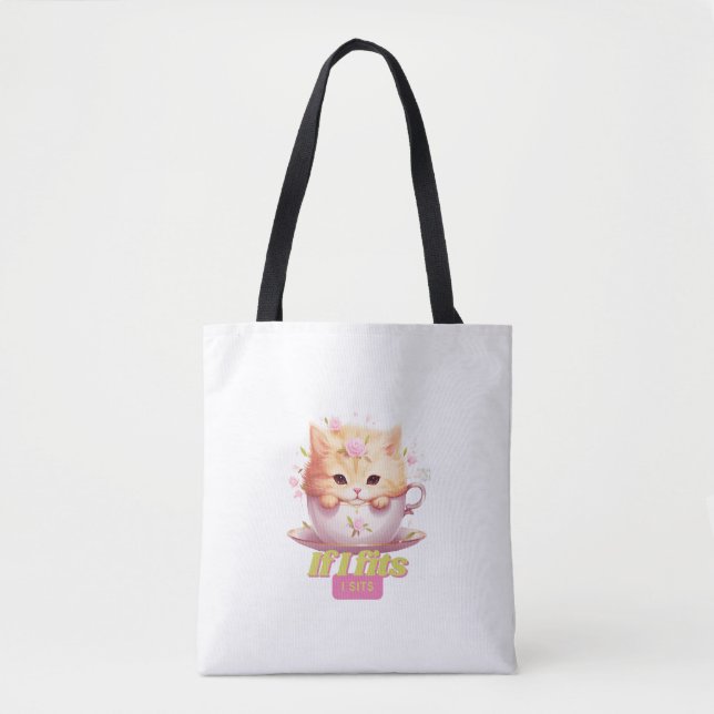 "Wenn ich passt, setze ich mich" Katzenliebhaber (Vorderseite)