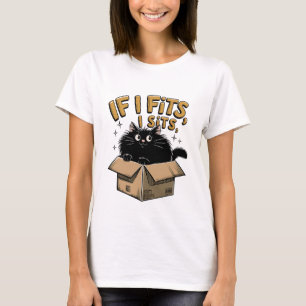 Wenn ich passt, sitze ich Katze Funny Sarcastic T-Shirt