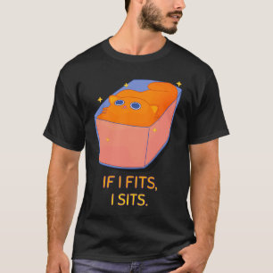 Wenn ich rein passe, sitze ich Smooth Cat Meme Ka T-Shirt