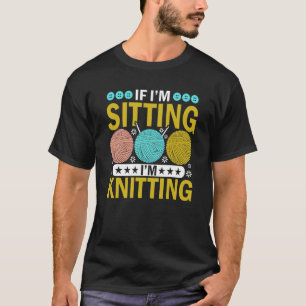 Wenn ich sitze, knetete ich mir den Knittergarn-Ba T-Shirt