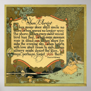 "Wenn ich vergesse " Poster