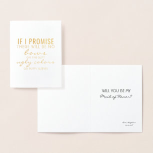 Wenn ich verspreche - Vorschlag von Funny Bridesma Folienkarte