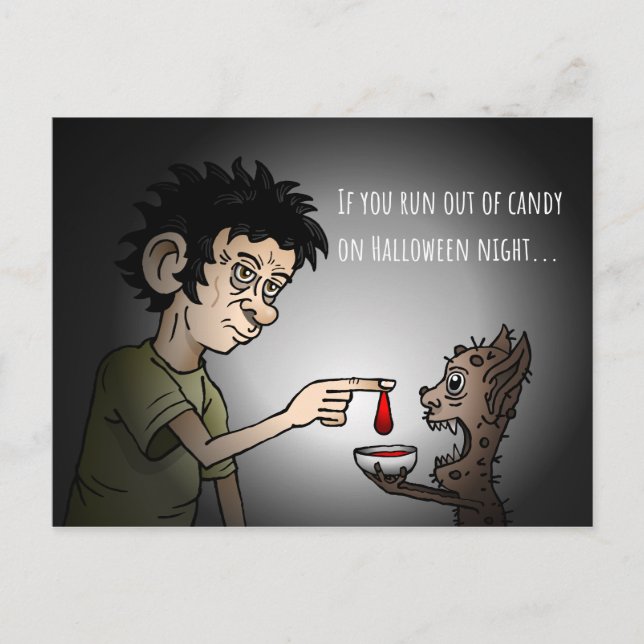 Wenn Ihnen die Halbblutkarte ausgeht Feiertagspostkarte (Vorderseite)