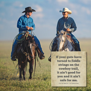 Wenn Ihr Mut Cowboy Wisdom Südliche Zitate Steinuntersetzer