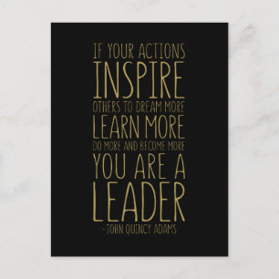 Wenn Ihre Handlungen andere inspirieren, John Quin Postkarte