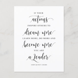 Wenn Ihre Handlungen Andere Inspirieren, John Quin Postkarte