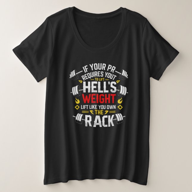 Wenn Ihre pr-gymnastische Motivation mit weißem Te Große Größe T-Shirt (Design vorne)