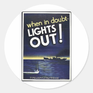 Wenn im Zweifel beleuchtet heraus! Runder Aufkleber
